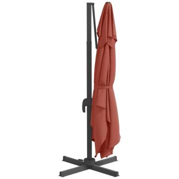 Cantilever Umbrella with Aluminium Pole Terracotta 300x300 cm