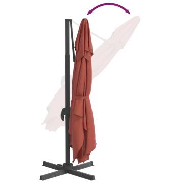 Cantilever Umbrella with Aluminium Pole Terracotta 300x300 cm