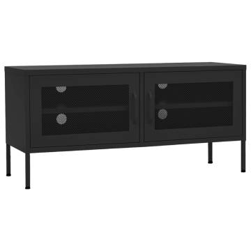 TV Cabinet Black 105x35x50 cm Steel