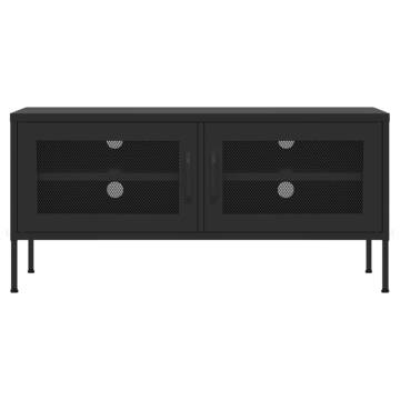 TV Cabinet Black 105x35x50 cm Steel