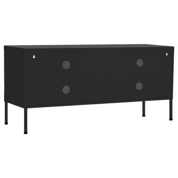 TV Cabinet Black 105x35x50 cm Steel