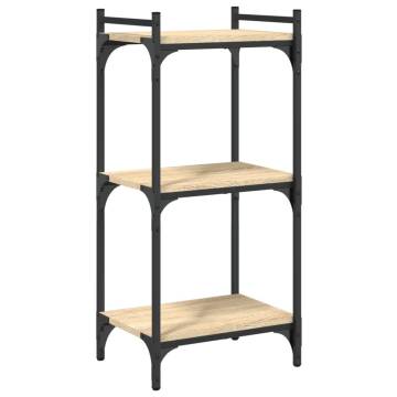 Bookcase 3-Tier Sonoma Oak 40x30x86 cm Engineered Wood