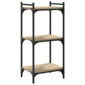 Bookcase 3-Tier Sonoma Oak 40x30x86 cm Engineered Wood