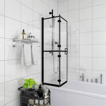 Folding Shower Enclosure ESG 80x140 cm Black