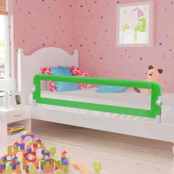 Toddler Safety Bed Rail Green 180x42 cm Polyester