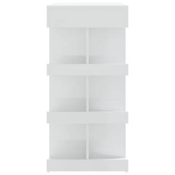 Bar Table with Storage Rack High Gloss White 100x50x101.5 cm