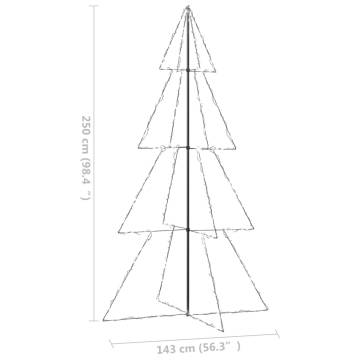 Christmas Cone Tree 360 LEDs Indoor and Outdoor 143x250 cm