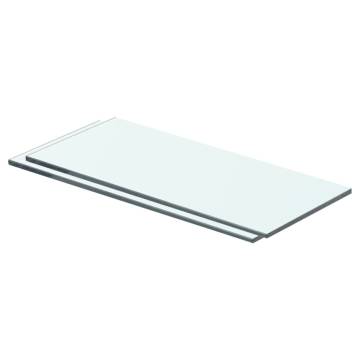 Shelves 2 pcs Panel Glass Clear 40x12 cm