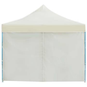 Folding Pop-up Party Tent with 8 Sidewalls 3x9 m Cream