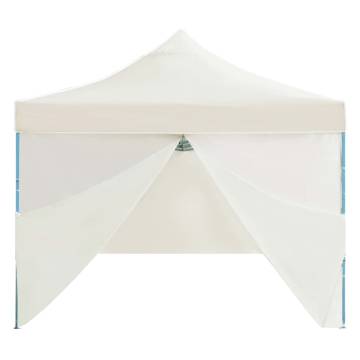 Folding Pop-up Party Tent with 8 Sidewalls 3x9 m Cream