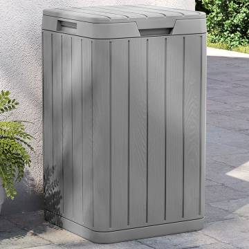 Outdoor Garbage Bin Grey 38x38x65 cm PP