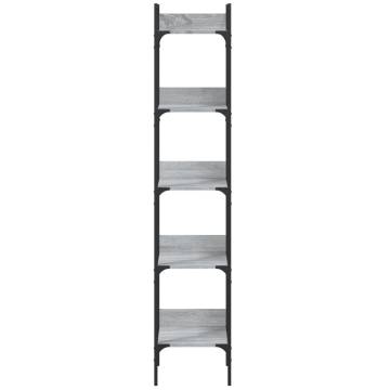 Bookshelf 5-Tier Grey Sonoma 35x30x174 cm Engineered Wood