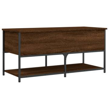 Storage Bench Brown Oak 100x42.5x47 cm Engineered Wood