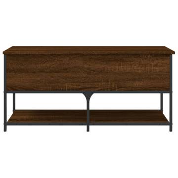 Storage Bench Brown Oak 100x42.5x47 cm Engineered Wood