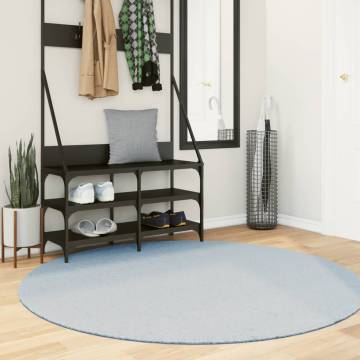 Rug HUARTE Short Pile Soft and Washable Blue Ø 160 cm