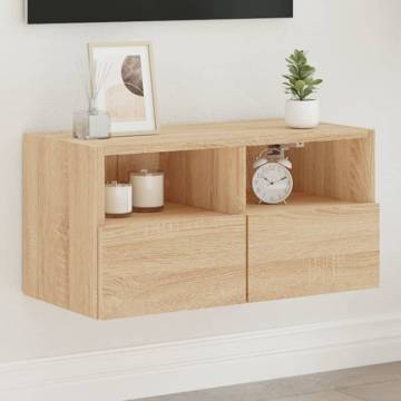 TV Wall Cabinet Sonoma Oak 60x30x30 cm Engineered Wood