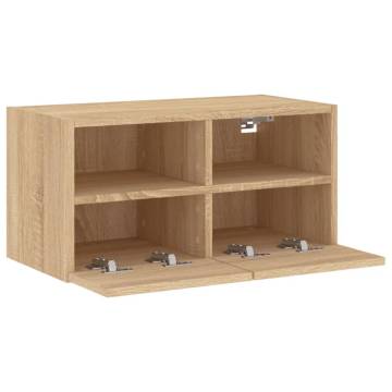 TV Wall Cabinet Sonoma Oak 60x30x30 cm Engineered Wood