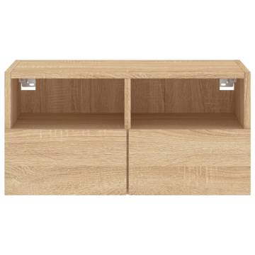 TV Wall Cabinet Sonoma Oak 60x30x30 cm Engineered Wood