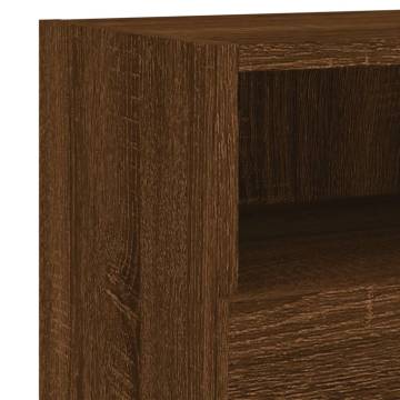 TV Wall Cabinet Brown Oak 60x30x30 cm Engineered Wood