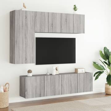 TV Cabinets Wall-mounted 2 pcs Grey Sonoma 60x30x41 cm