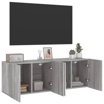 TV Cabinets Wall-mounted 2 pcs Grey Sonoma 60x30x41 cm