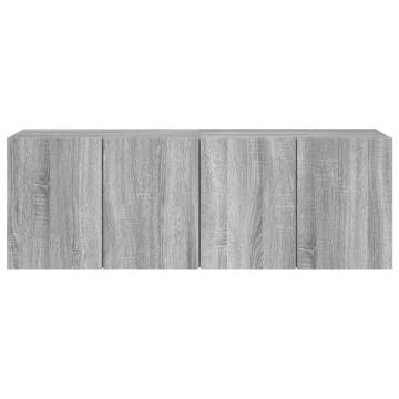 TV Cabinets Wall-mounted 2 pcs Grey Sonoma 60x30x41 cm