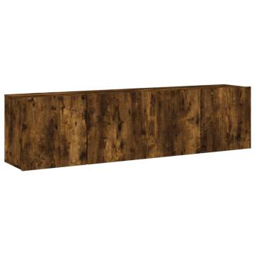 TV Cabinets Wall-mounted 2 pcs Smoked Oak 80x30x41 cm