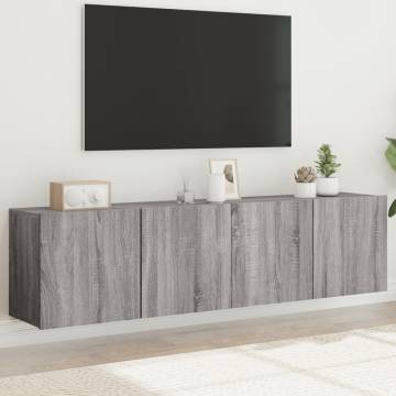 TV Cabinets Wall-mounted 2 pcs Grey Sonoma 80x30x41 cm