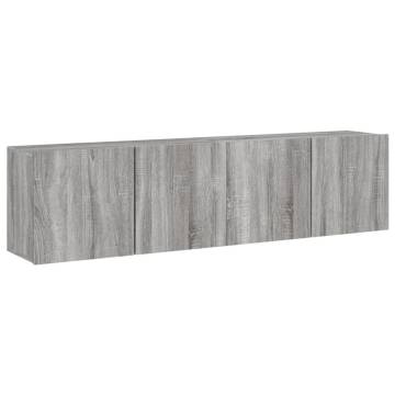 TV Cabinets Wall-mounted 2 pcs Grey Sonoma 80x30x41 cm