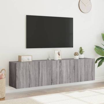 TV Cabinets Wall-mounted 2 pcs Grey Sonoma 80x30x41 cm