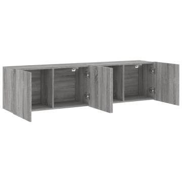 TV Cabinets Wall-mounted 2 pcs Grey Sonoma 80x30x41 cm