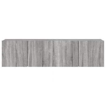 TV Cabinets Wall-mounted 2 pcs Grey Sonoma 80x30x41 cm