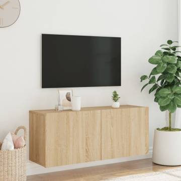 TV Cabinet Wall-mounted Sonoma Oak 100x30x41 cm