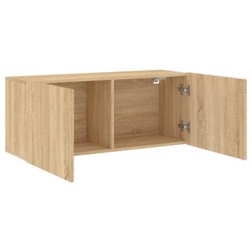 TV Cabinet Wall-mounted Sonoma Oak 100x30x41 cm