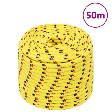 Boat Rope Yellow 14 mm 50 m Polypropylene