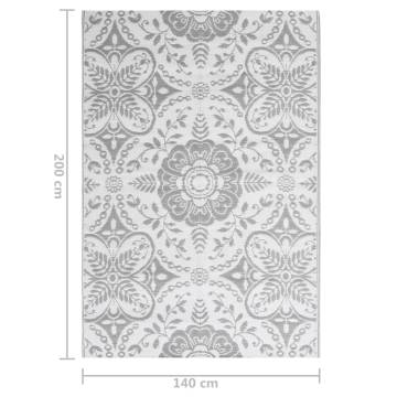 Outdoor Rug Light grey 140x200 cm PP