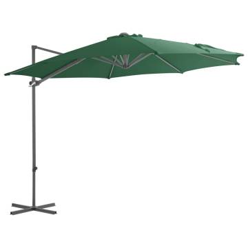 Outdoor Umbrella with Portable Base Green