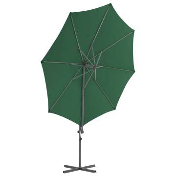 Outdoor Umbrella with Portable Base Green