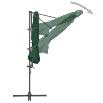 Outdoor Umbrella with Portable Base Green