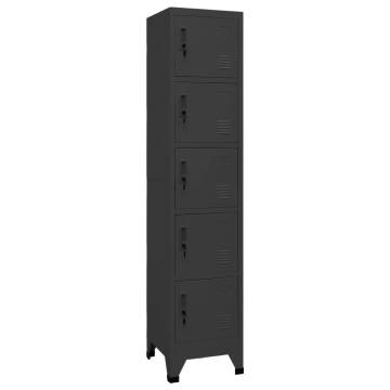 Locker Cabinet Anthracite 38x40x180 cm Steel