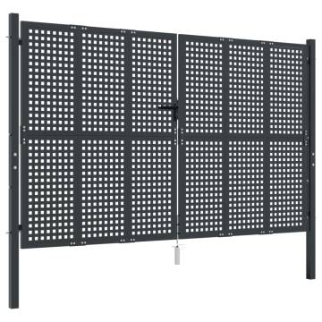 Garden Gate Anthracite 300x250 cm Steel