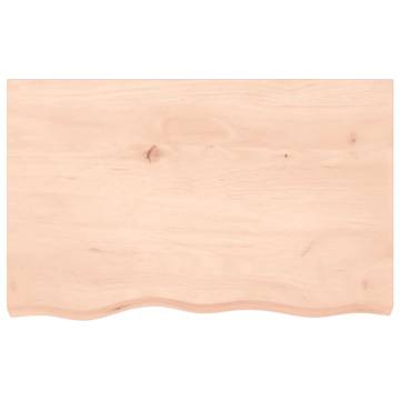 Table Top 80x50x(2-4) cm Untreated Solid Wood Oak