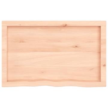 Table Top 80x50x(2-4) cm Untreated Solid Wood Oak