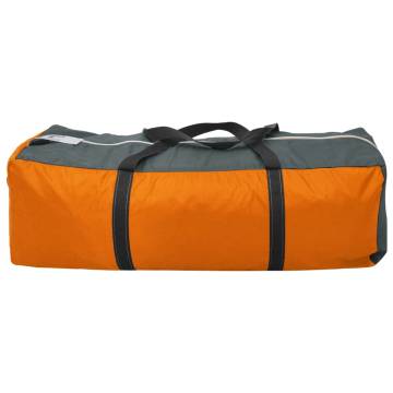 Camping Tent 9 Persons Fabric Grey and Orange