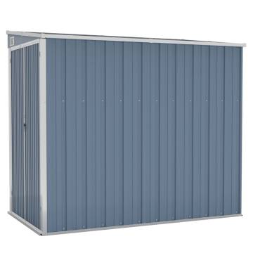 Wall-mounted Garden Shed Grey 118x194x178 cm Galvanised Steel