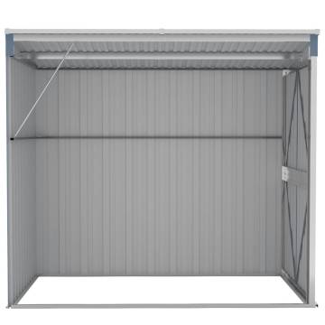 Wall-mounted Garden Shed Grey 118x194x178 cm Galvanised Steel