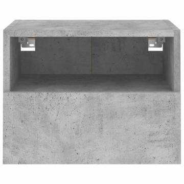 TV Wall Cabinets 2 pcs Concrete Grey 40x30x30 cm Engineered Wood