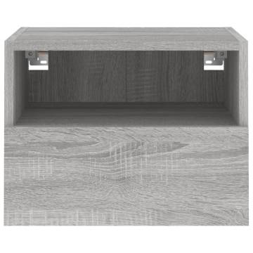 TV Wall Cabinets 2 pcs Grey Sonoma 40x30x30 cm Engineered Wood