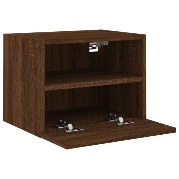 TV Wall Cabinets 2 pcs Brown Oak 40x30x30 cm Engineered Wood