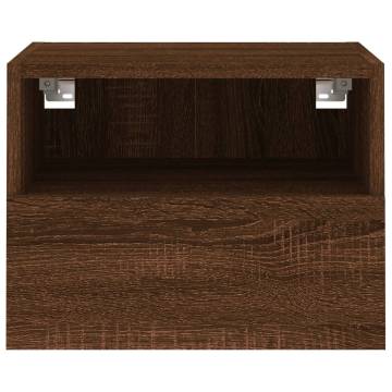 TV Wall Cabinets 2 pcs Brown Oak 40x30x30 cm Engineered Wood